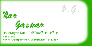 mor gaspar business card